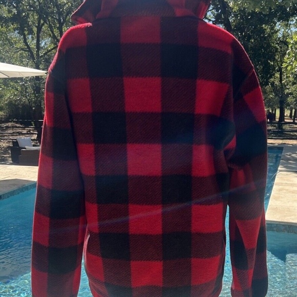 Pacer Plaid Fleece Jacket Womens Red Black White Size PS Lot Of 2 - Picture 4 of 10